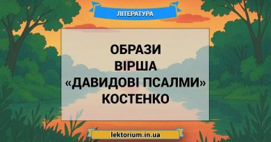 Образи вірша «Давидові Псалми» Костенко