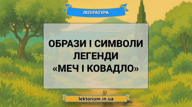 Образи і символи легенди «Меч і ковадло»