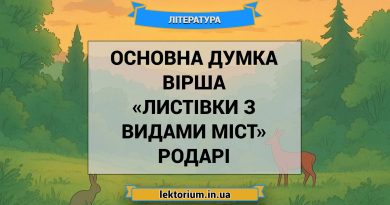 Основна думка вірша «Листівки з видами міст» Родарі