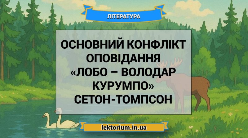 Основний конфлікт оповідання «Лобо – володар Курумпо» Сетон-Томпсон