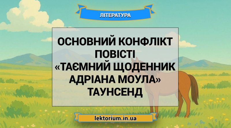Основний конфлікт повісті «Таємний щоденник Адріана Моула» Таунсенд
