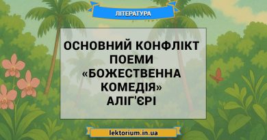 Основний конфлікт поеми «Божественна комедія» Аліг'єрі