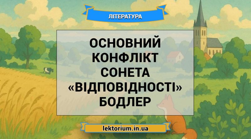 Основний конфлікт сонета «Відповідності» Бодлер