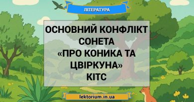 Основний конфлікт сонета «Про коника та цвіркуна» Кітс