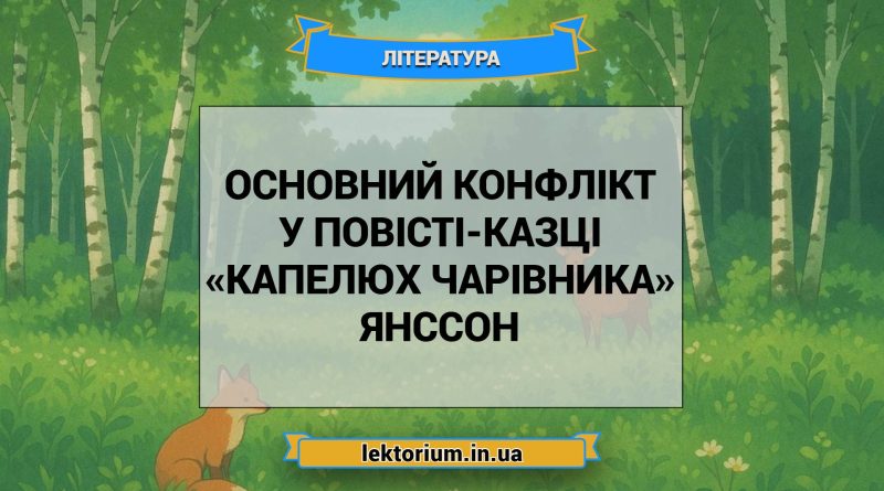 Основний конфлікт у повісті-казці «Капелюх Чарівника» Янссон