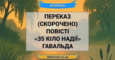 Переказ (скорочено) повісті «35 кіло надії» Гавальда