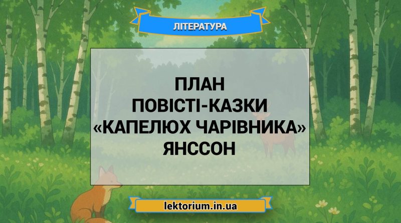 План повісті-казки «Капелюх Чарівника» Янссон