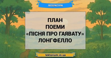 План поеми «Пісня про Гаявату» Лонгфелло