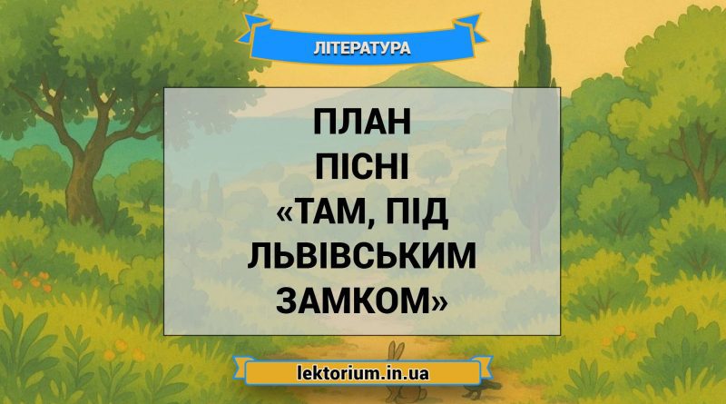 План пісні «Там, під львівським замком»