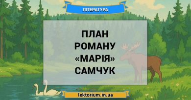 План роману «Марія» Самчук