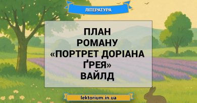 План роману «Портрет Доріана Ґрея» Вайлд