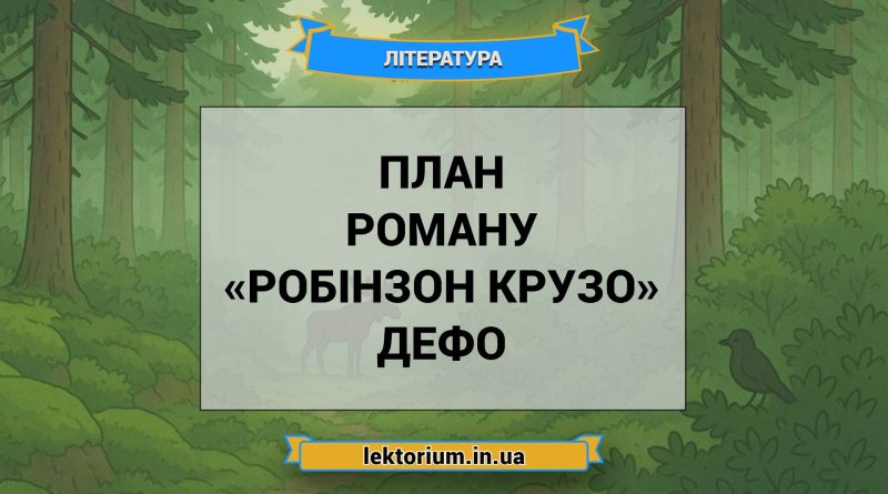 План роману «Робінзон Крузо» Дефо