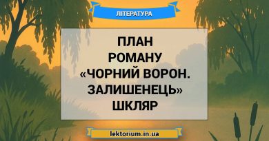 План роману «Чорний ворон. Залишенець» Шкляр