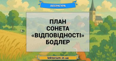 План сонета «Відповідності» Бодлер