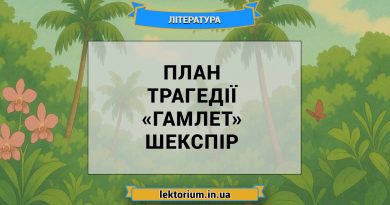 План трагедії «Гамлет» Шекспір