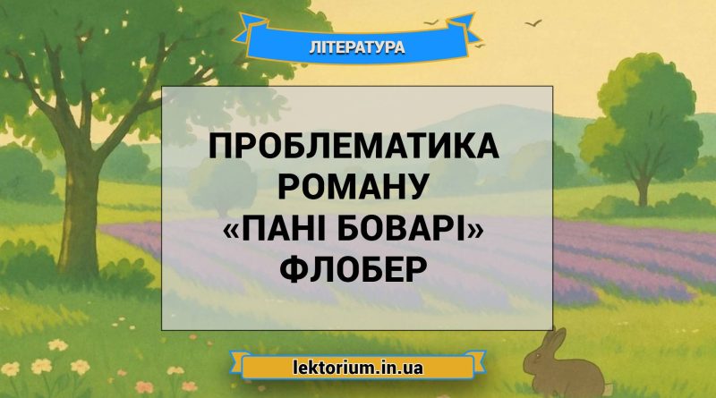 Проблематика роману «Пані Боварі» Флобер