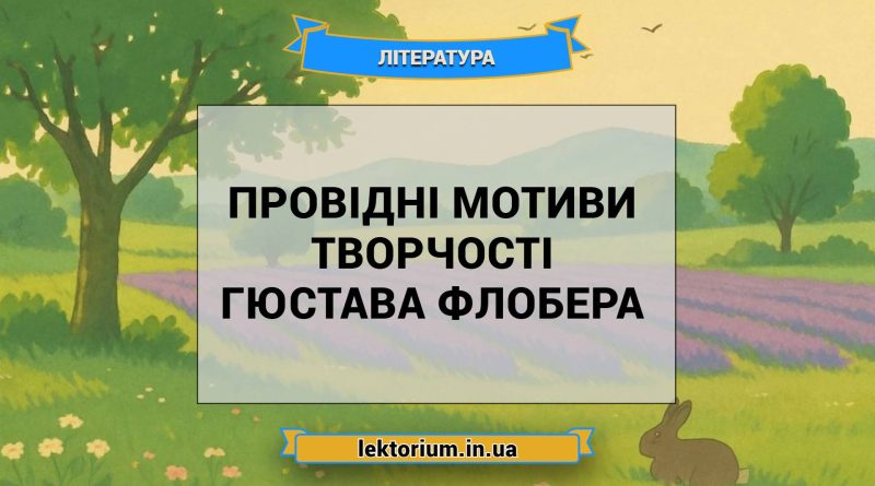 Провідні мотиви творчості Гюстава Флобера