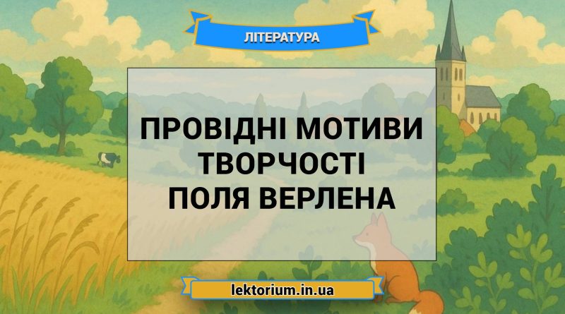 Провідні мотиви творчості Поля Верлена