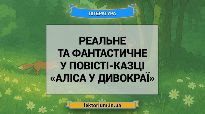 Реальне та фантастичне у повісті-казці «Аліса у Дивокраї»