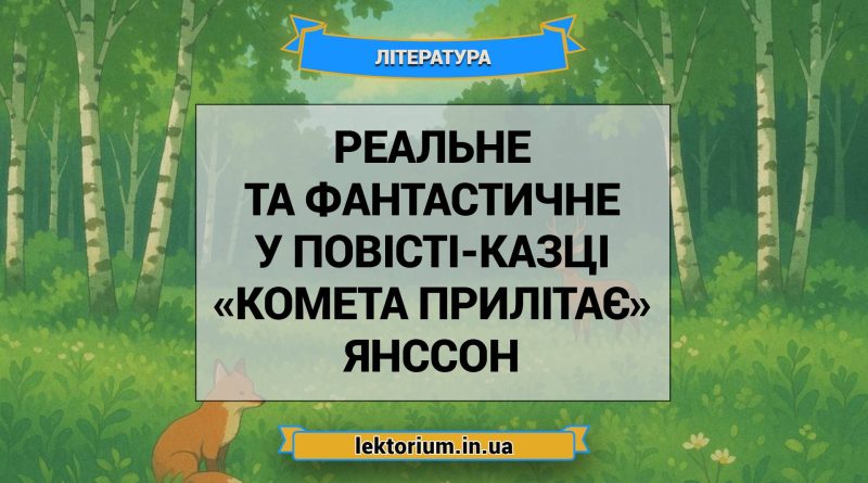 Реальне та фантастичне у повісті-казці «Комета прилітає» Янссон