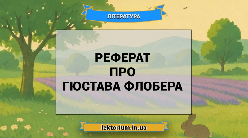 Реферат про Гюстава Флобера