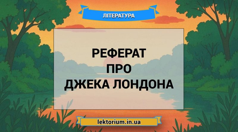 Реферат про Джека Лондона