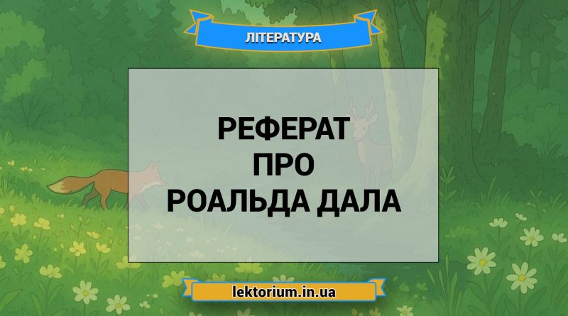 Реферат про Роальда Дала