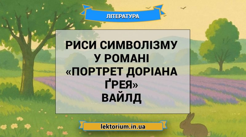 Риси символізму у романі «Портрет Доріана Ґрея» Вайлд