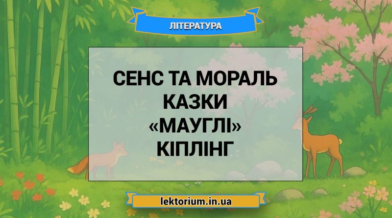 Сенс та мораль казки «Мауглі» Кіплінг