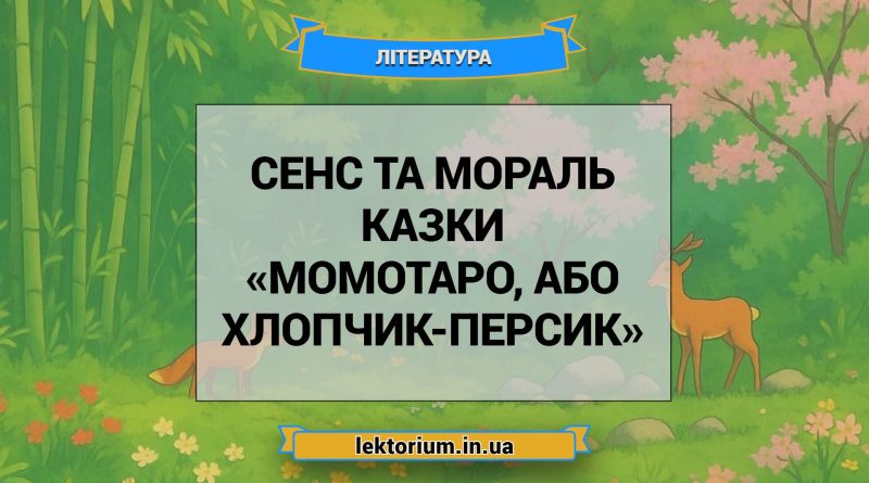Сенс та мораль казки «Момотаро, або Хлопчик-Персик»