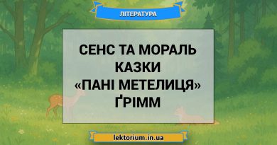Сенс та мораль казки «Пані Метелиця» Ґрімм
