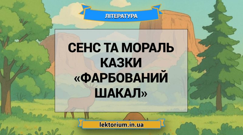 Сенс та мораль казки «Фарбований шакал»