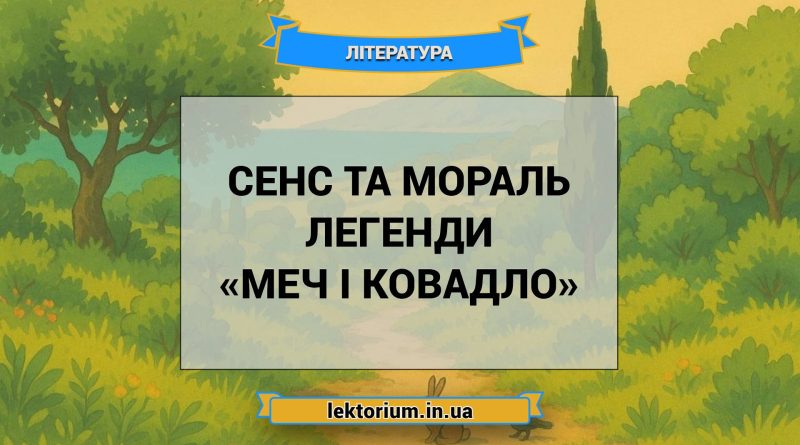 Сенс та мораль легенди «Меч і ковадло»