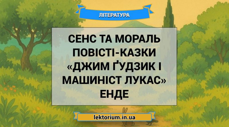 Сенс та мораль повісті-казки «Джим Ґудзик і машиніст Лукас» Енде