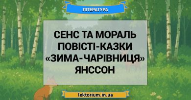 Сенс та мораль повісті-казки «Зима-чарівниця» Янссон