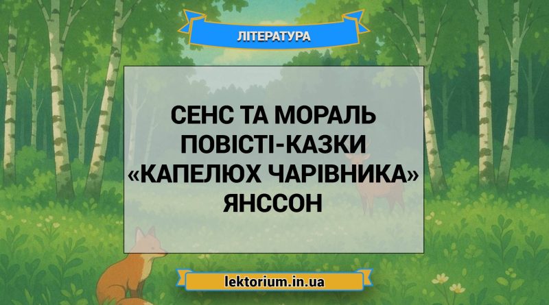 Сенс та мораль повісті-казки «Капелюх Чарівника» Янссон