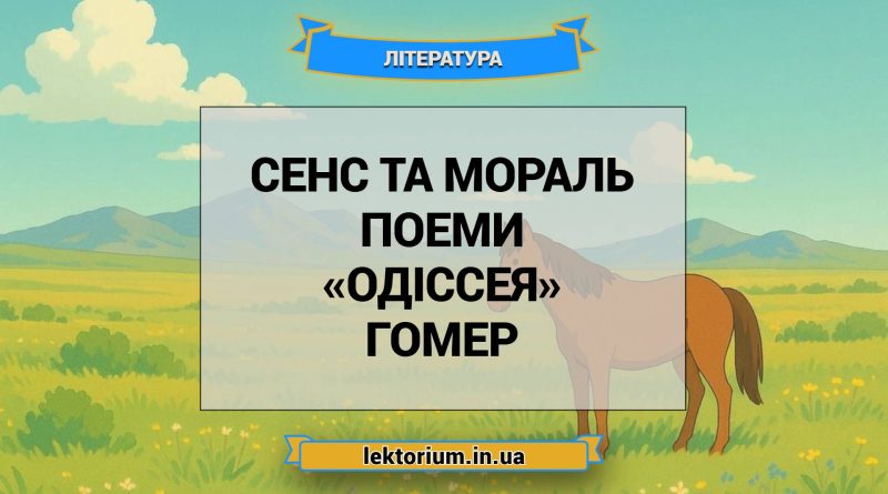 Сенс та мораль поеми «Одіссея» Гомер
