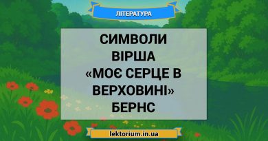 Символи вірша «Моє серце в верховині» Бернс