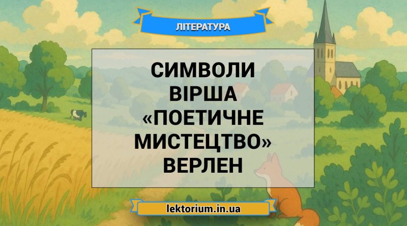 Символи вірша «Поетичне мистецтво» Верлен