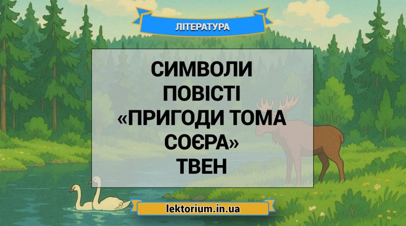 Символи повісті «Пригоди Тома Соєра» Твен