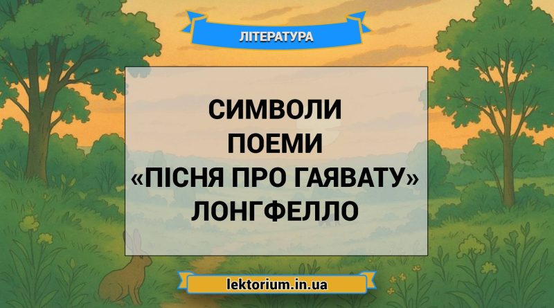 Символи поеми «Пісня про Гаявату» Лонгфелло