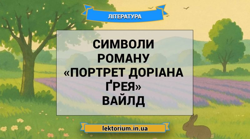 Символи роману «Портрет Доріана Ґрея» Вайлд