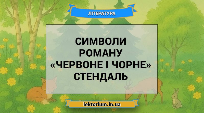 Символи роману «Червоне і чорне» Стендаль