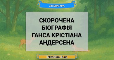 Скорочена біографія Ганса Крістіана Андерсена