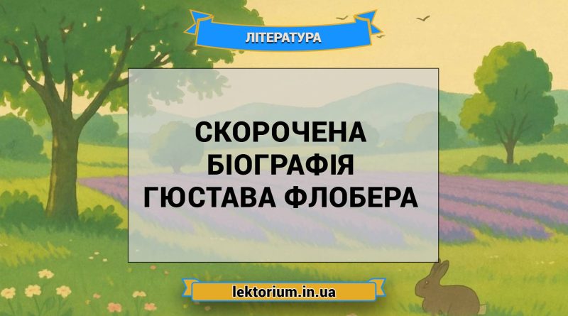 Скорочена біографія Гюстава Флобера