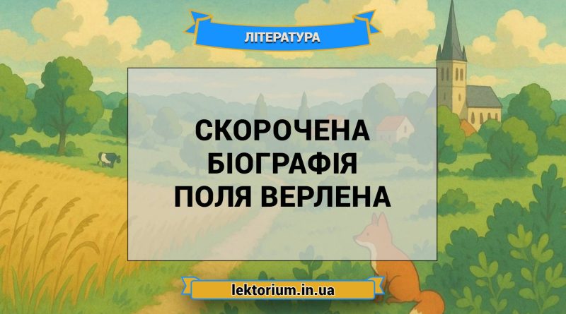 Скорочена біографія Поля Верлена
