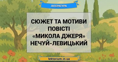 Сюжет та мотиви повісті «Микола Джеря» Нечуй-Левицький