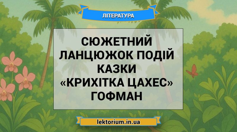 Сюжетний ланцюжок подій казки «Крихітка Цахес» Гофман