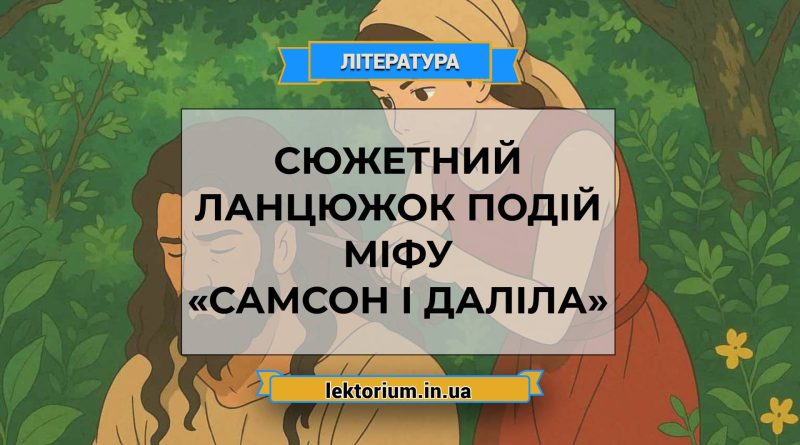 Сюжетний ланцюжок подій міфу «Самсон і Даліла»