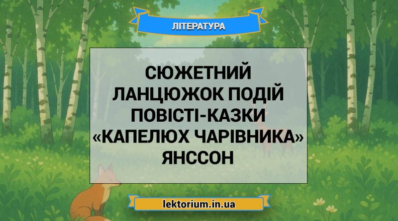Сюжетний ланцюжок подій повісті-казки «Капелюх Чарівника» Янссон